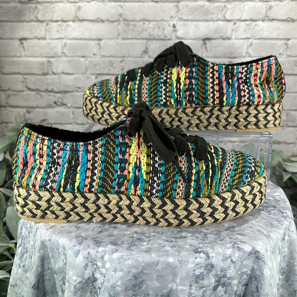 Circus by Sam Edelman Brandon Platform Woven Espadrille Sneakers Women’s 9M✨EUC✨ - Picture 4 of 10